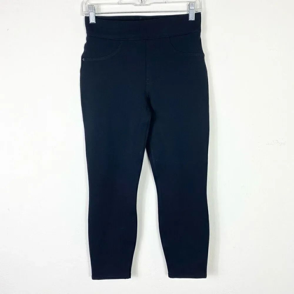(S Petite) Spanx Black High Rise Cropped Jegging Ankle Leggings Size S Petite